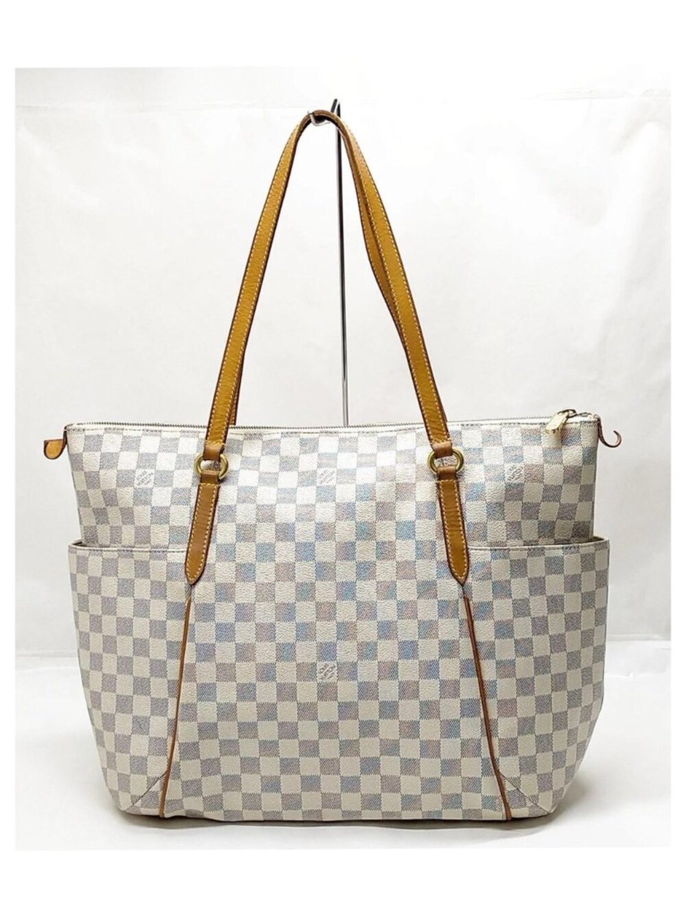 Authentic Louis Vuitton Totally GM Damier Azur Tote Bag White LV Shoulder Bag - Picture 2 of 16